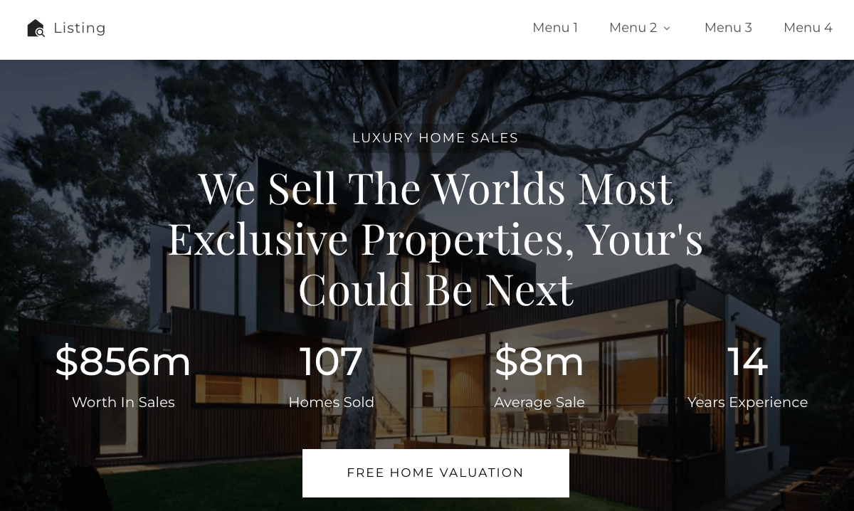 Value my home website page