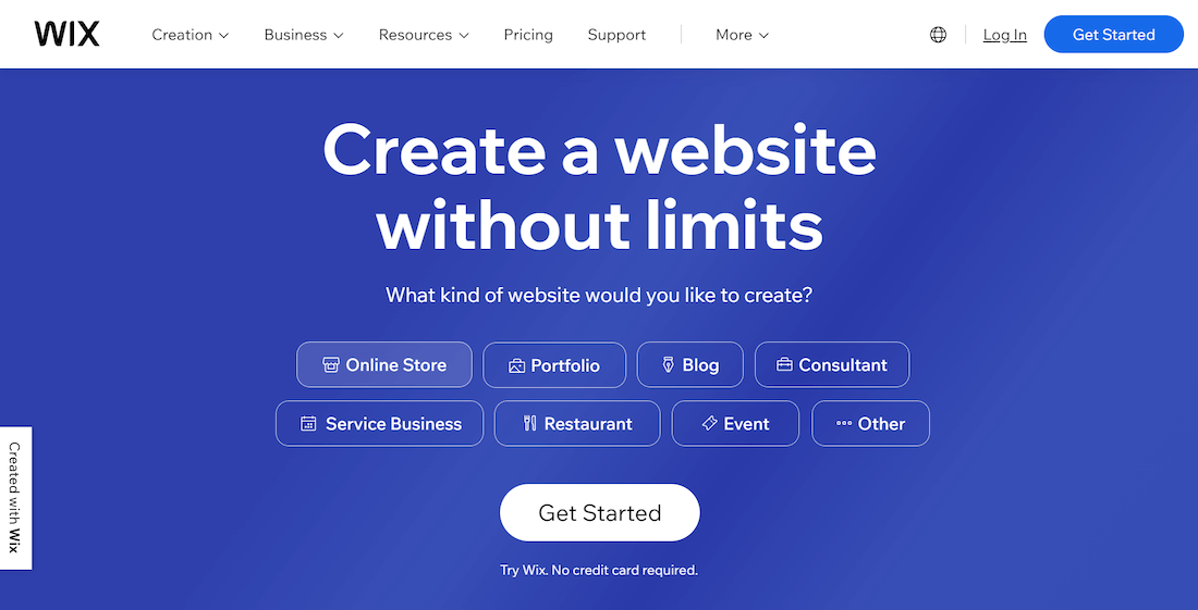 Wix Landing Page